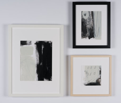 Black-and-White-Abstract-Paintings-Framed-Grouping-Rita-Vindedzis-1500